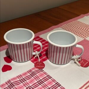 Red Striped Mugs